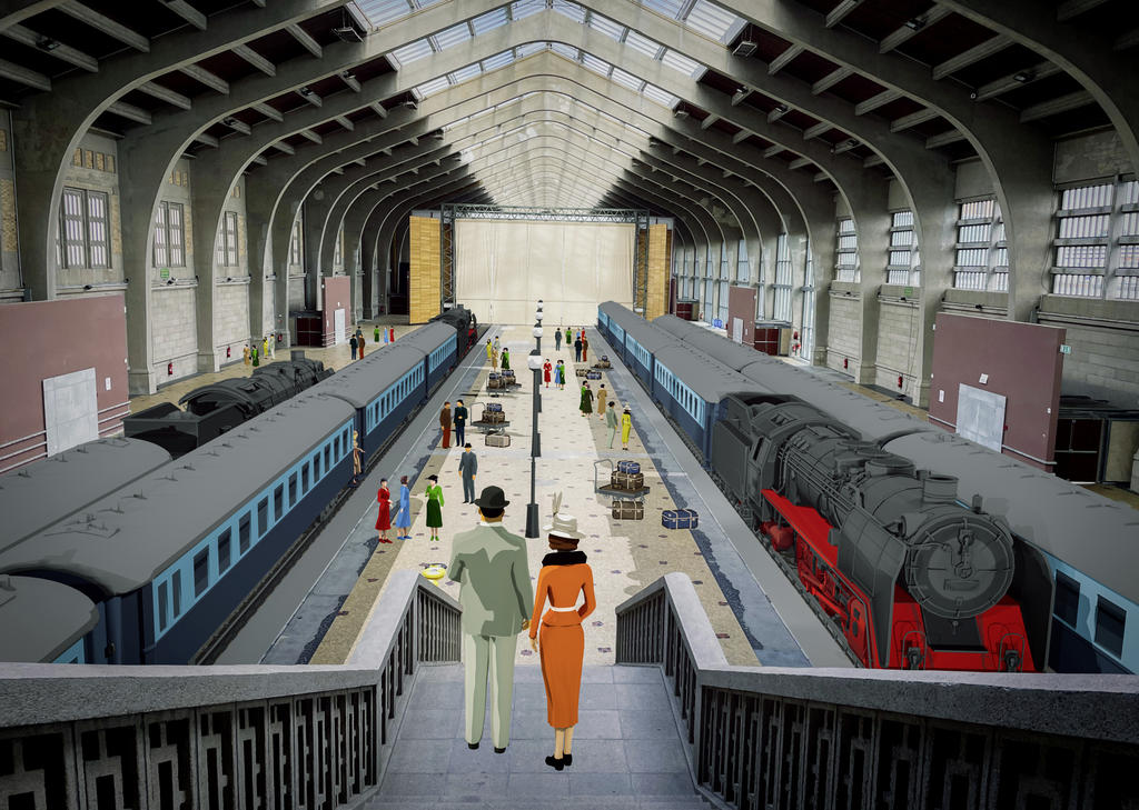 Parcourez la gare transatlantique dans l’expérience « Cherbourg transatlantique » à la Cité de la Mer. 