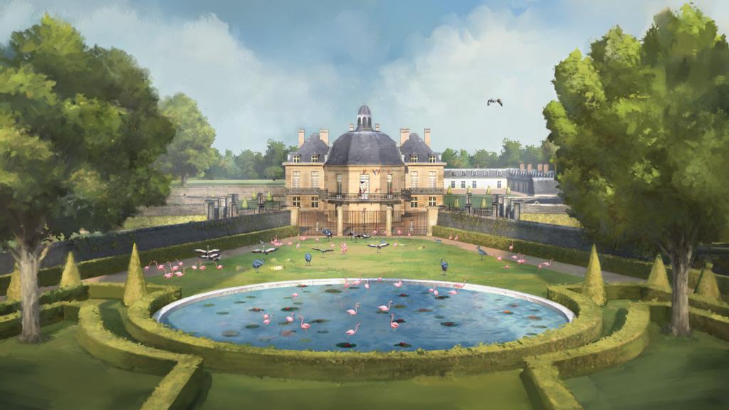 La Ménagerie royale reprend vie dans l’expérience immersive « Versailles, les jardins disparus du Roi-Soleil ». 