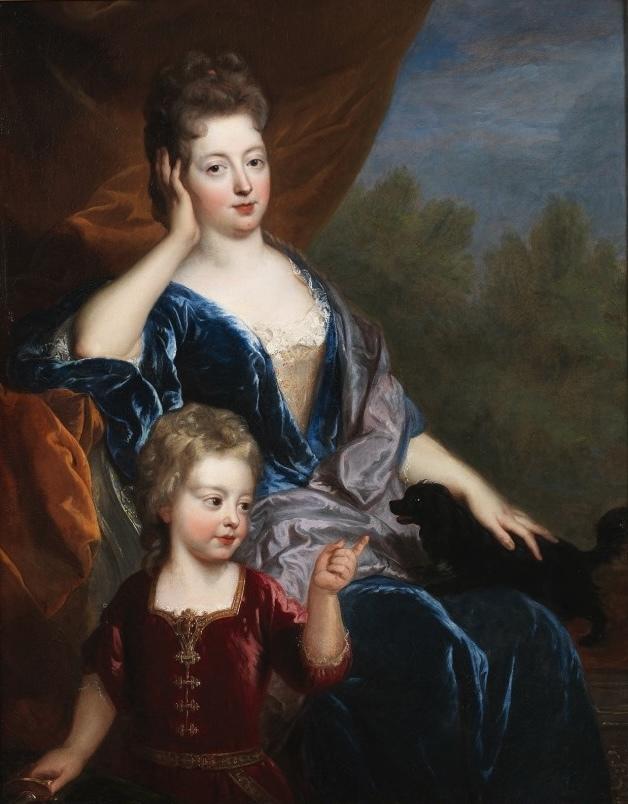 François de Troy, Portrait de la comtesse de Brionne et de son fils Louis de Lorraine, prince de Lambesc, vers 1697. Huile sur toile, 116 x 90 cm. Musée du Domaine départemental de Sceaux (don Edwin et Monique Milgrom).