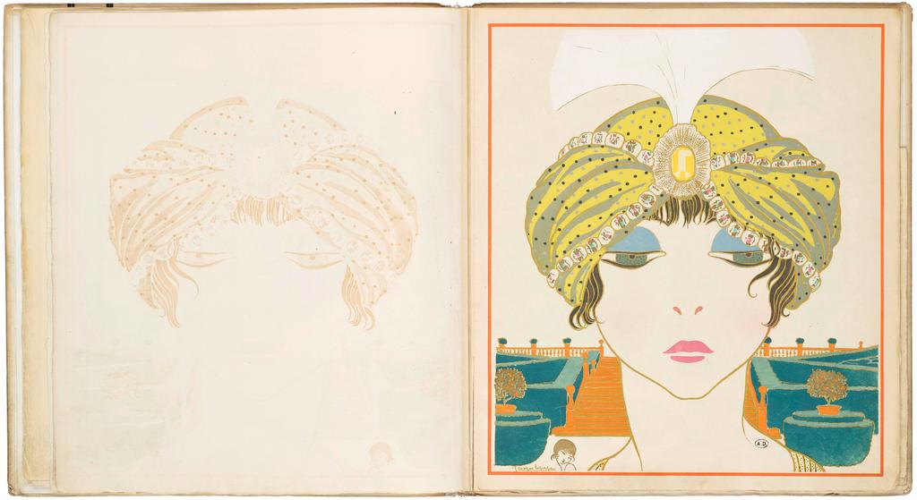 Georges Lepape (1887-1971), Les choses de Paul Poiret vues par Georges Lepape, Paris, 1911. Exemplaire n° 176/300. Phototypie coloriée au pochoir.