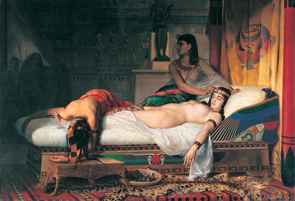 Jean-André Rixens (1846-1924), La Mort de Cléopâtre, 1874. Huile sur toile, 198 x 289 cm. Toulouse, musée des Augustins. 