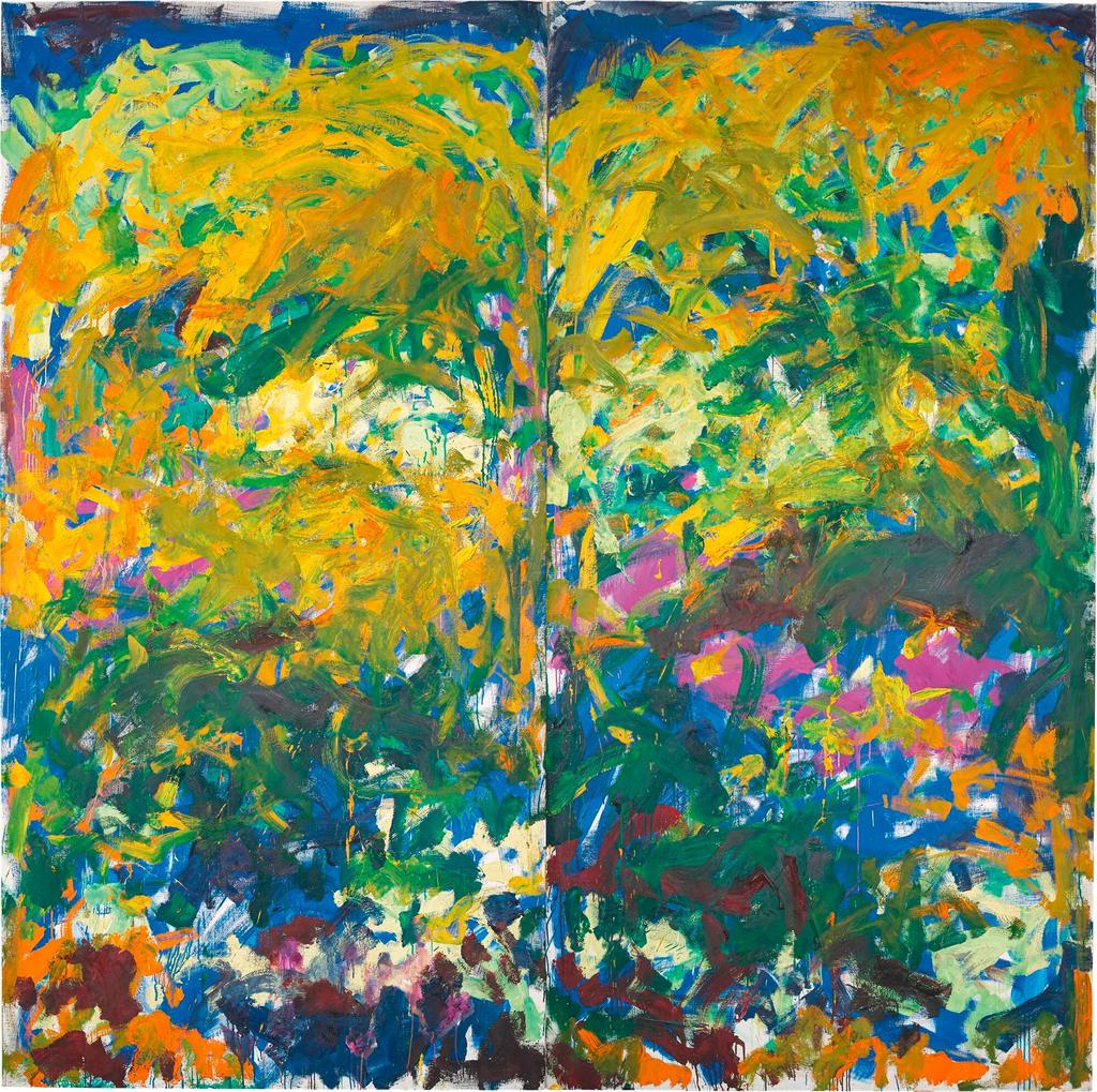 Joan Mitchell (1925-1992), La Grande Vallée IX, 1983-1984. Huile sur toile, 260 x 260 cm. Collection FRAC Normandie, dépôt au musée des impressionnismes Giverny en 2009. 
