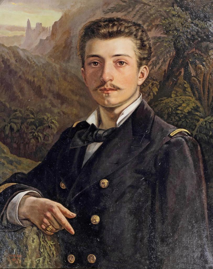 Marie Viaud (1831-1908), Portrait de Julien Viaud, enseigne de vaisseau, 1873. Huile sur toile, 72 x 57 cm.