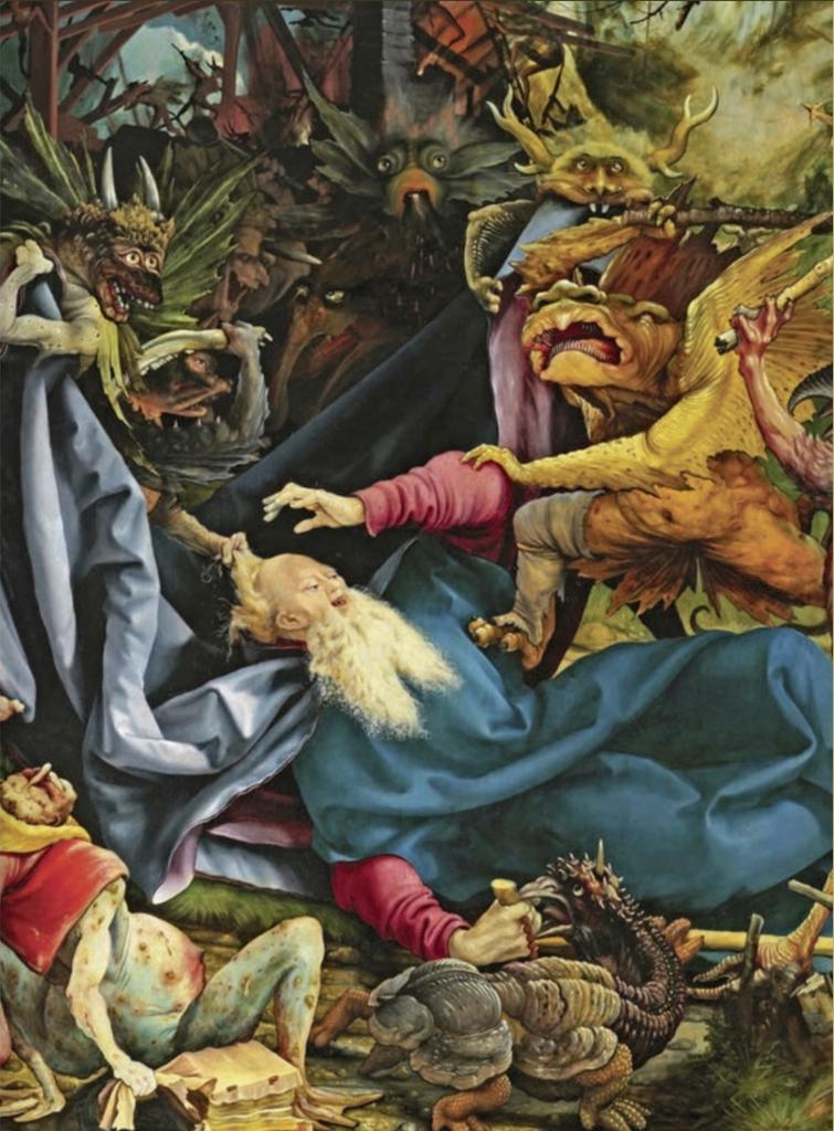 Détail de L'Agression de saint Antoine par les démons (après restauration).