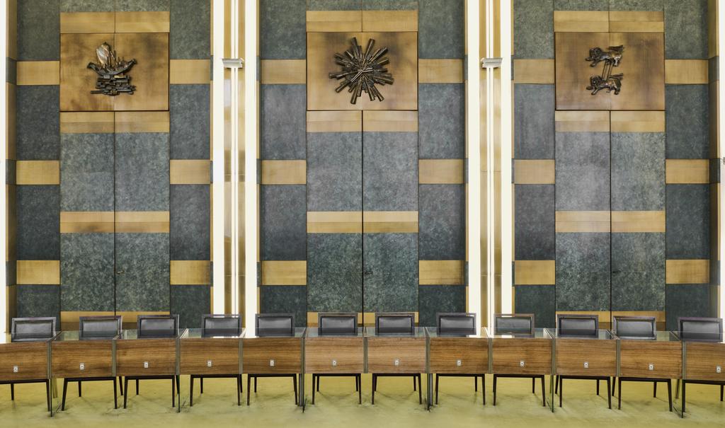 Maxime Old (1910-1991), Salle du conseil de l’Hôtel de Ville de Rouen. 