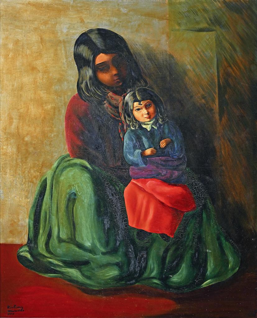 Moïse Kisling (1891-1953), Bohémienne et son enfant, 1940. Huile sur toile, 100 x 81 cm. Vente Montpellier, Castelnau-le-Lez, Farran, 4 mai 2025. Estimé : 80 000/120 000 € Adjugé : 109 120 € (frais inclus)