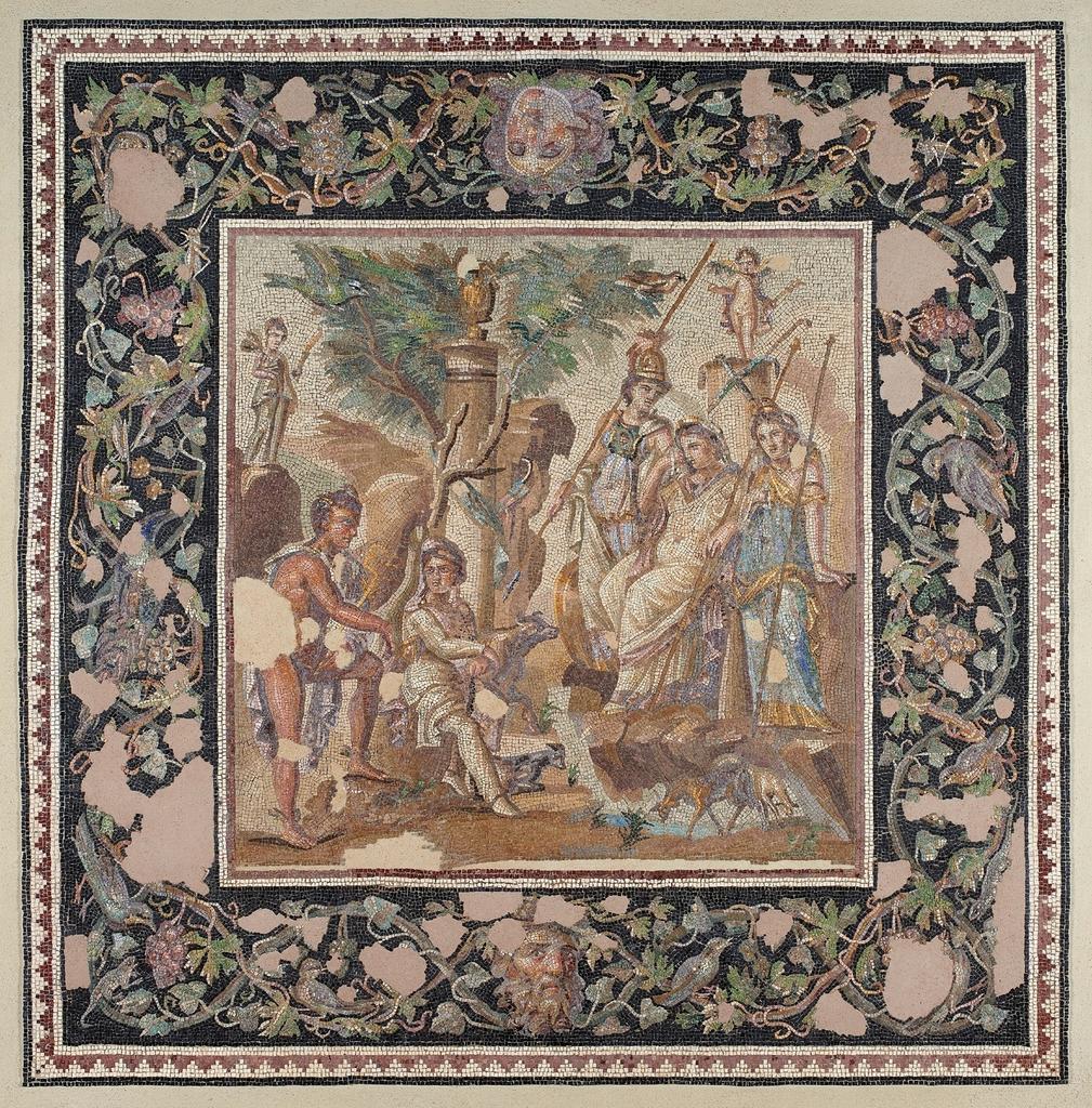 Mosaïque du Jugement de Pâris. IIᵉ siècle. Antioche-sur-l’Oronte (aujourd’hui Antakya), Turquie. Paris, musée du Louvre, DAGER.