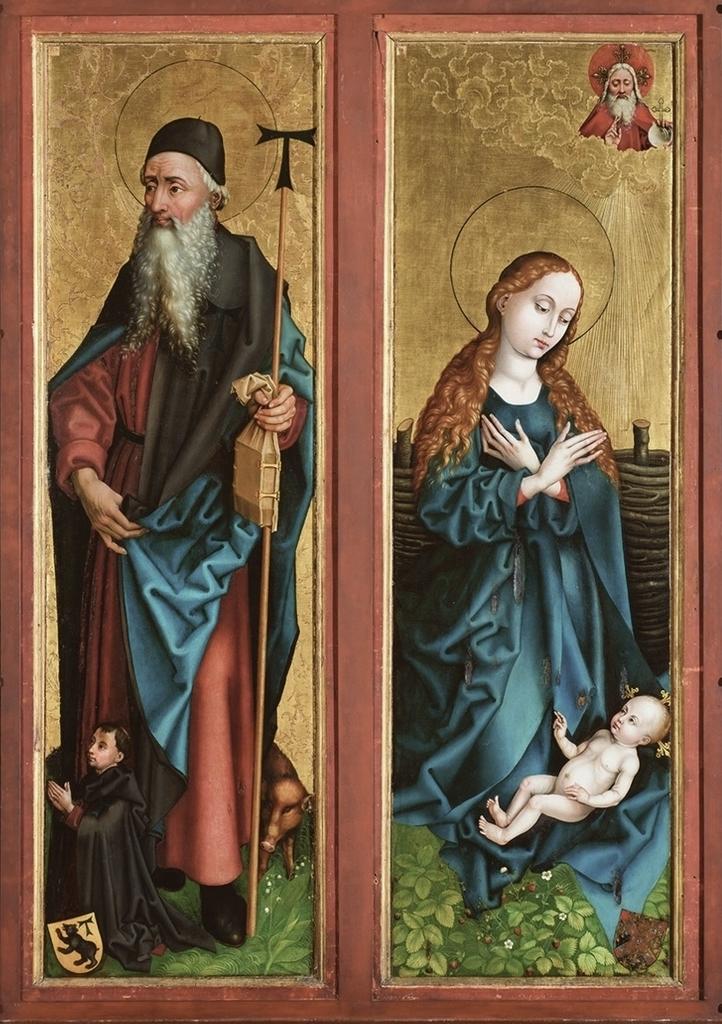 Martin Schongauer, Retable d’Orlier, 1470-1475. Huile sur bois, 188 x 55 cm.