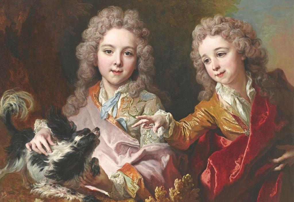 Nicolas de Largillierre, François et Yves Joseph Charles Pommyer (détail), vers 1710. Huile sur toile, 74,9 x 92,1 cm. France, collection particulière.