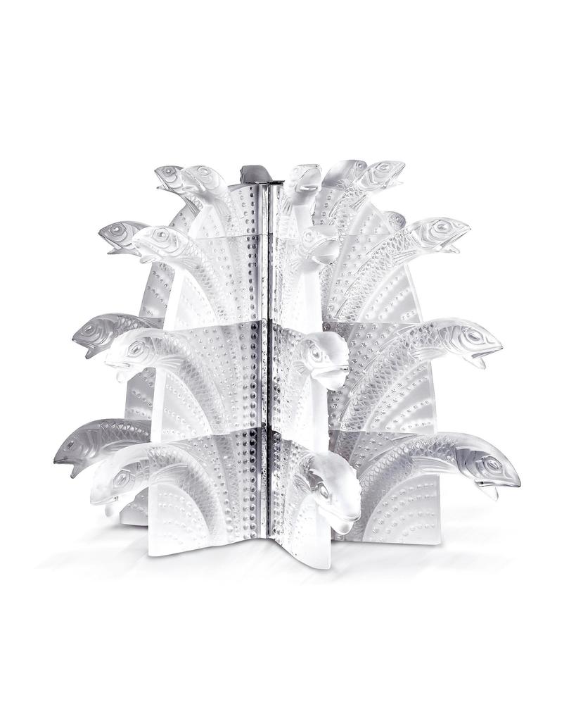 René Lalique (1860-1945), Fontaine Poissons, 1937. Réédition en cristal. 
