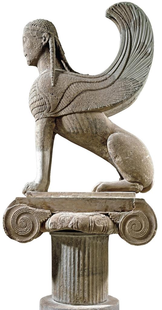 La Sphinge des Naxiens. Vers 580 avant notre ère. Delphes, musée archéologique.