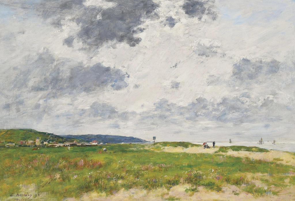 Eugène Boudin, Deauville, la dune, 1892. Huile sur toile, 49,7 x 72,7 cm. Collection particulière.