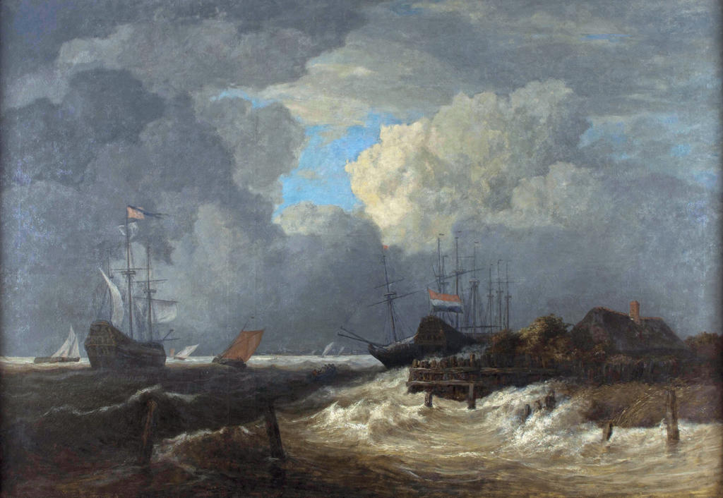 Eugène Boudin, d’après Jacob van Ruisdael, La Tempête, 1853-54. Huile sur toile, 110,5 x 156 cm. Le Havre, musée d’Art moderne André Malraux – MuMa. 