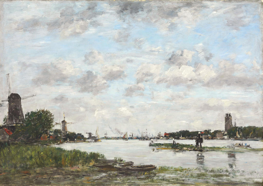 Eugène Boudin, La Meuse à Dordrecht, 1884. Huile sur toile, 46 x 64,7 cm. Dordrecht, Dordrechts Museum.