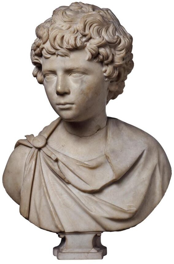 Buste-portrait du jeune Lucius Verus.