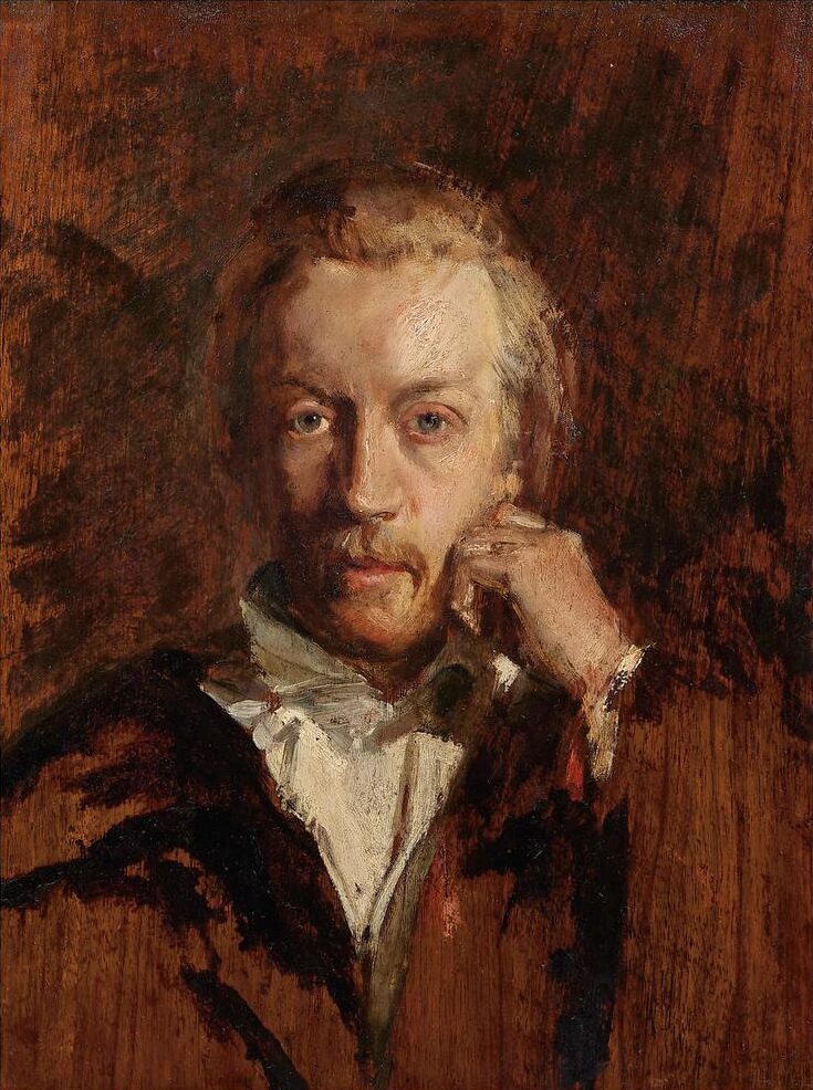 Félix Ziem (1821-1911), Autoportrait, vers 1850. Huile sur panneau d’acajou, 34,3 x 25,7 cm. 