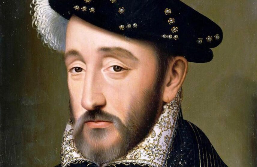 François Clouet (atelier de), Henri II, 1559. Huile sur bois, 31,2 x 22,7 cm. Versailles, châteaux de Versailles et de Trianon.