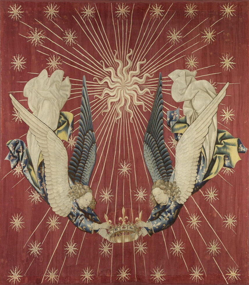 Lissier anonyme, sur un carton de Jacob de Litemont (?), Dais de Charles VII, France (?), vers 1440-1450. Laine et soie, 292 x 285 cm. Paris, musée du Louvre, département des Objets d’art.