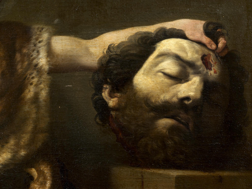 Guido Reni (1575-1642), David contemplant la tête de Goliath (détail). Huile sur toile, 227 x 145,5 cm. Vente Paris, Artcurial et Millon, 25 novembre 2025. Estimé : 2 000 000/4 000 000 €.