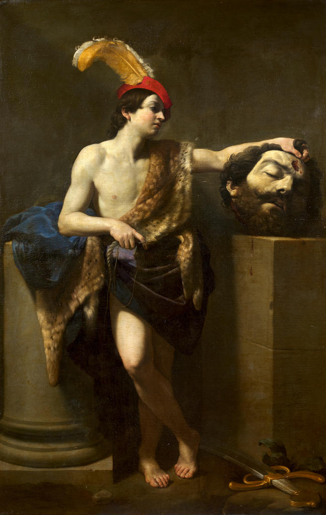 Guido Reni (1575-1642), David contemplant la tête de Goliath. Huile sur toile, 227 x 145,5 cm. Vente Paris, Artcurial et Millon, 25 novembre 2025. Estimé : 2 000 000/4 000 000 €.