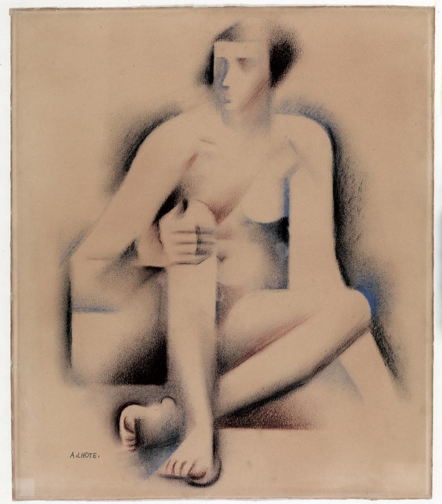André Lhote (1885-1962), Femme nue, vers 1920. Aquarelle, 50 x 41 cm. Menton, musée des Beaux-Arts, palais Carnolès.