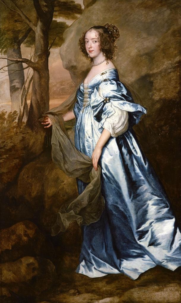 Antoine Van Dyck, Portrait de Lady Anne Carey, future vicomtesse Claneboye et comtesse de Clanbrassil, vers 1636. Huile sur toile, 212,1 x 127,6 cm. New York, The Frick Collection.