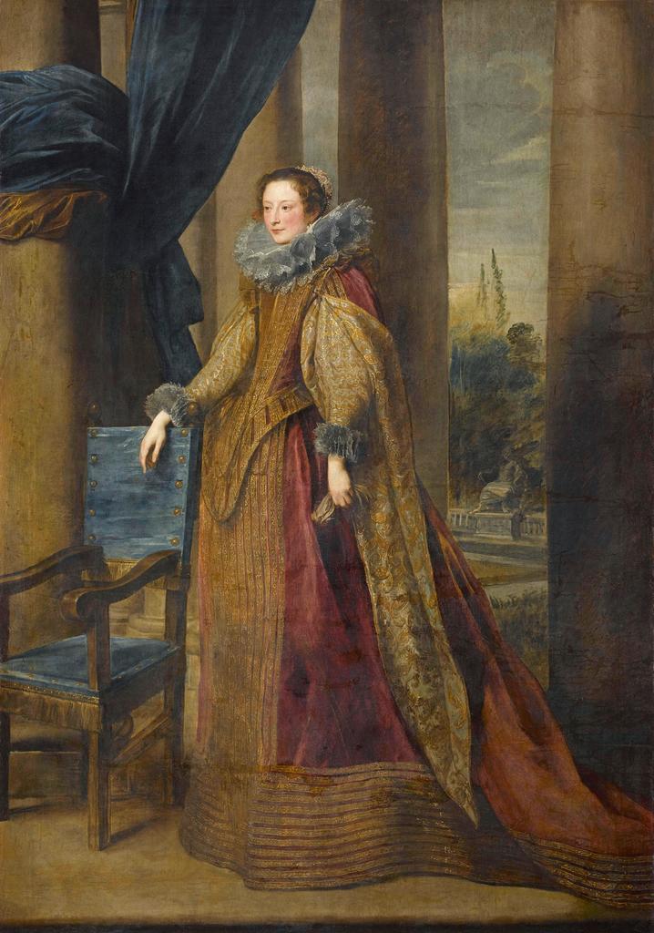 Antoon van Dyck (1599-1641), Portrait d’une noble Génoise, 1626-1627. Huile sur toile, 239 x 170 cm. Paris, musée du Louvre. 