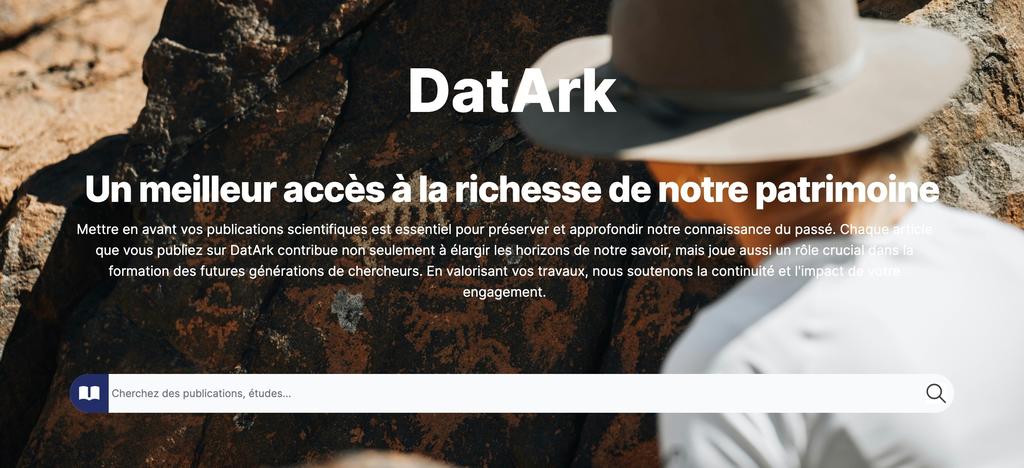 Capture d'écran de la page d'accueil du site DatArk.org.