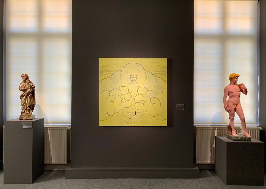 La salle de la couleur jaune au musée des Beaux-Arts de Dole. 