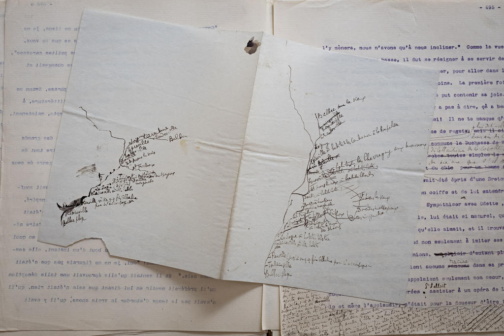 Une partie du fonds Proust, photographiée chez Sotheby's. 