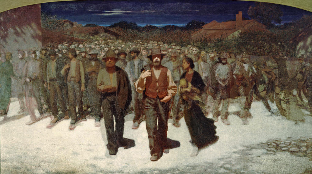 Giuseppe Pellizza da Volpedo (1868-1907), Fiumana, 1895-1896. Huile sur toile, 255 x 438 cm. 