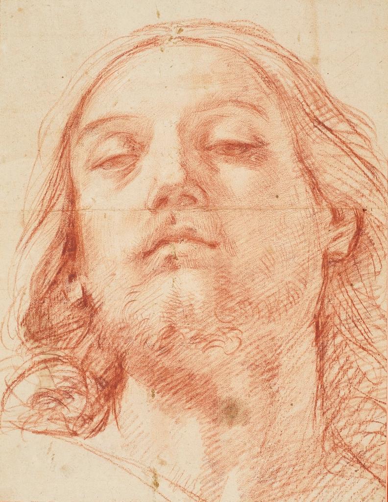 Étude pour la tête du Christ, 1620. Craie rouge sur papier, 34,4 x 26,7 cm. Windsor, Windsor Castle, Royal Collection Trust.