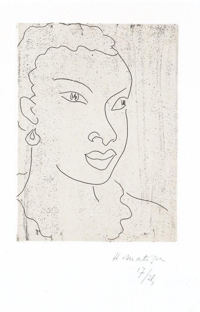 Henri Matisse, Martiniquaise, étude pour Les Fleurs du Mal, 1946. Lithographie par transfert, 28,6 x 22,5 cm (feuille). New York, The Metropolitan Museum of Art.