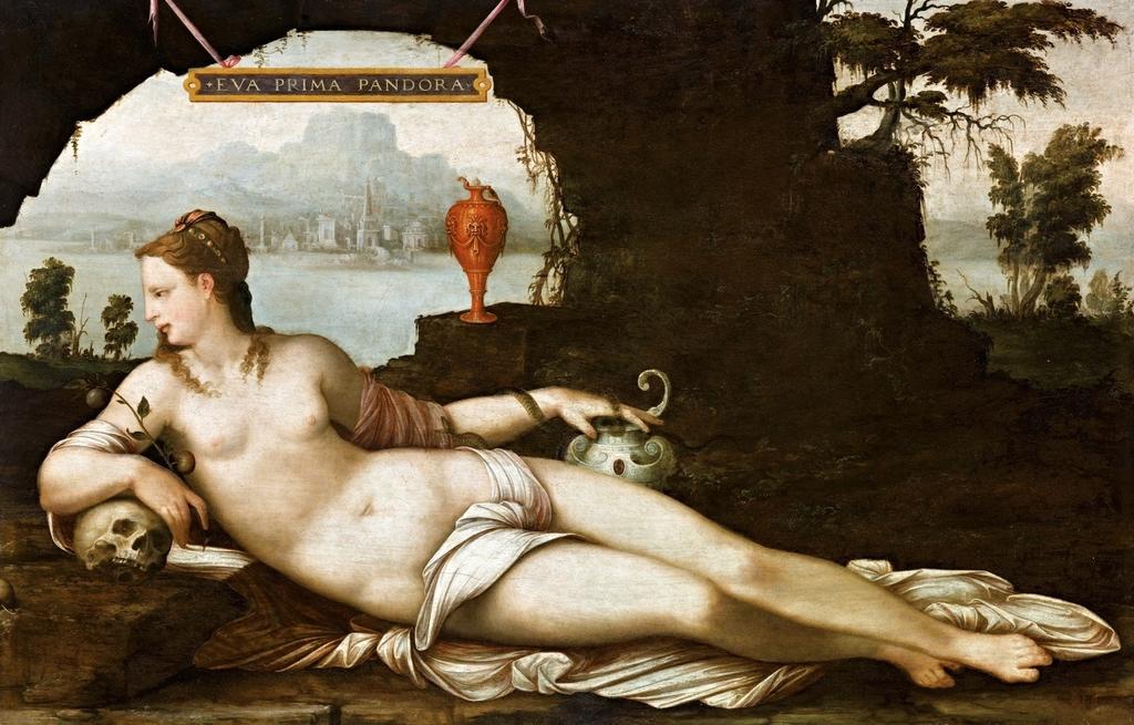 Jean Cousin le Père, Eva Prima Pandora, vers 1550. Huile sur bois, 97 x 150 cm. Paris, musée du Louvre.