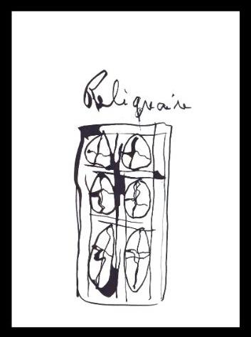 Jephan de Villiers, Reliquaire, 1982, feuille libre. 