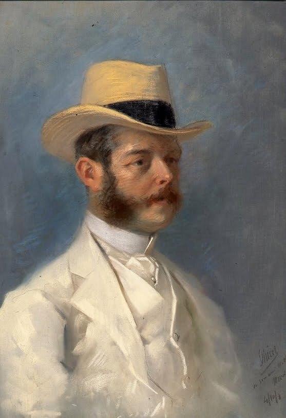 Jules Chéret (1836-1932), Portrait du baron Joseph Vitta, 1908. Pastel. Nice, musée des Beaux-Arts Jules-Chéret.