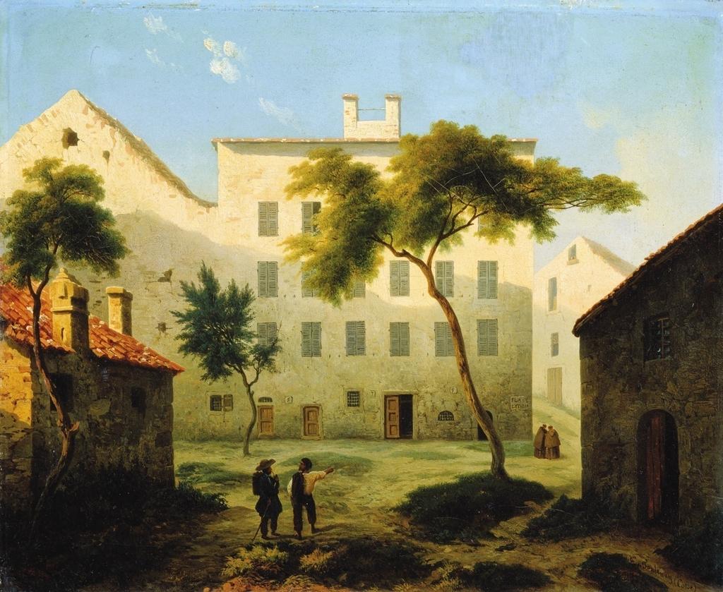 Léonard-Alexis Daligé de Fontenay, Maison natale de Napoléon Iᵉʳ à Ajaccio, 1849. Huile sur toile, 38 x 46 cm.
