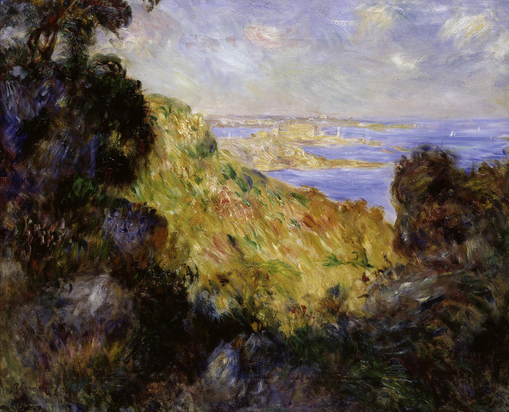 Auguste Renoir (1841-1919),Baie de Salerne, 1881. Huile sur toile, 46 x 55,5 cm. Le Havre, musée d’art moderne André Malraux, collection Olivier Senn, donation Hélène Senn-Foulds, 2004. 