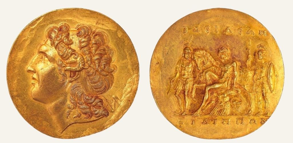 Médaillon romain d’Aboukir, Empire romain d’Orient, IIIᵉ siècle. Or, D. 5,5 cm. Lisbonne, Fondation Calouste Gulbenkian – musée Calouste Gulbenkian.