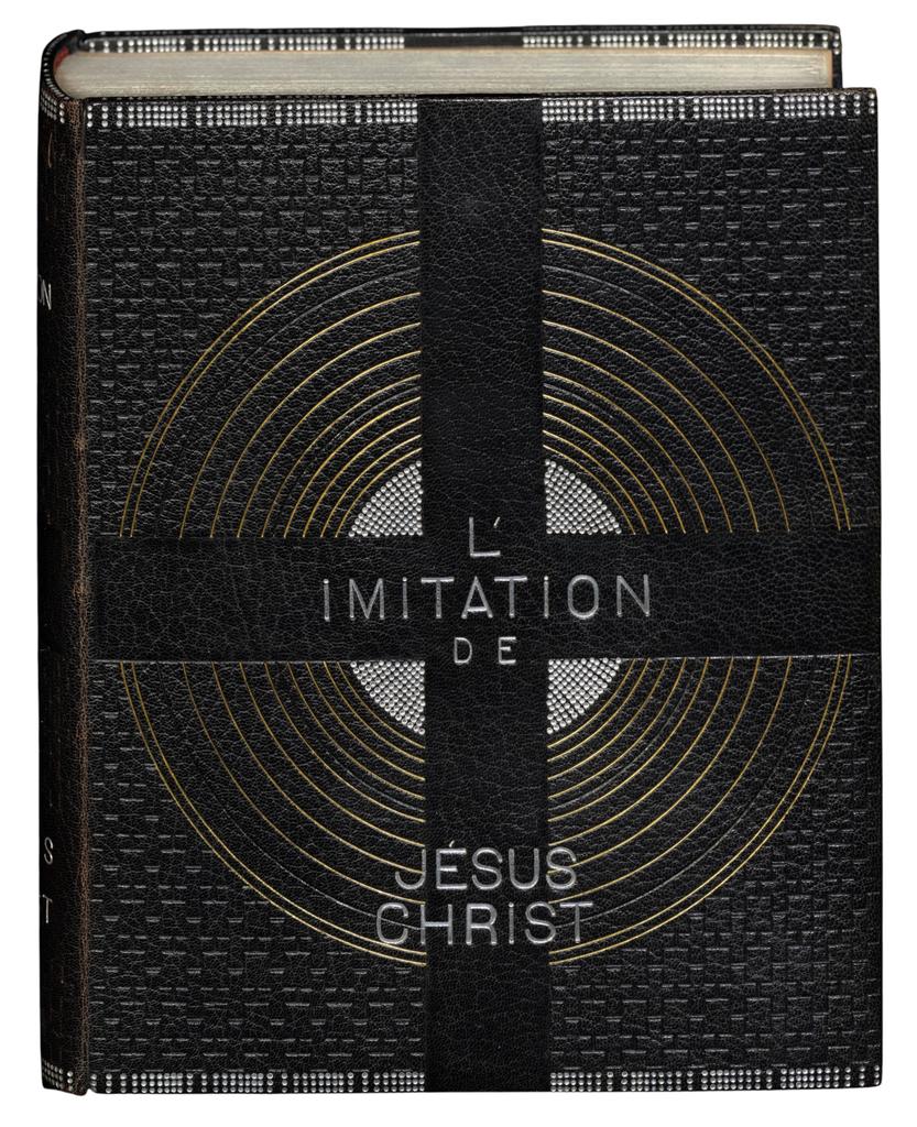 L’Imitation de Jésus-Christ, bois dessinés par Maurice Denis, Paris, Ambroise Vollard, éditeur (Imprimerie nationale), 1903 (FS IX 475 A). Reliure de Pierre Legrain achevée par Jacques Anthoine-Legrain.