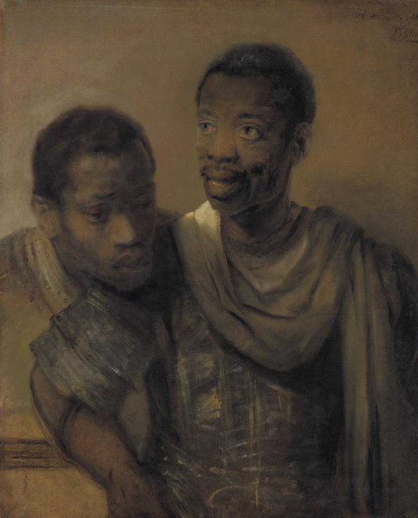 Rembrandt van Rijn, Deux Africains, 1661. Huile sur toile, 77,8 x 64,4 cm. La Haye, Mauritshuis.