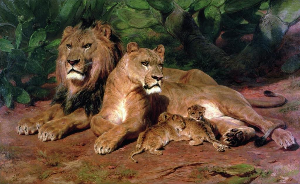 Rosa Bonheur, Le Lion chez lui, 1881. Huile sur toile, 162,3 x 262,3 cm. Kingston upon Hull, Hull Museums, Ferens Art Gallery.