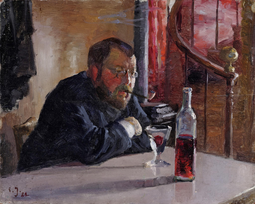 Sven Jorgensen, Hans Jæger, 1888. Huile sur toile, 21,8 x 27,1 cm. Oslo, Oslo Museum.