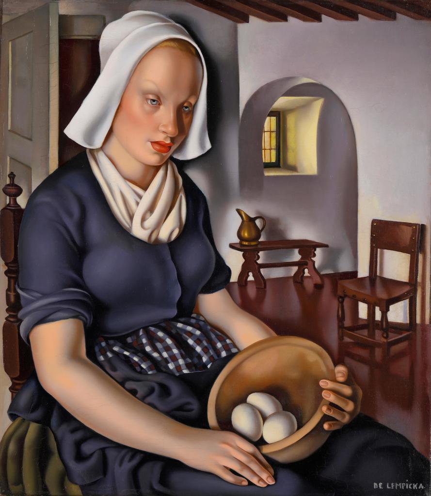 Tamara de Lempicka (1894-1980), Jeune Hollandaise, 1941. Huile sur toile, 63,5 x 56 cm. Vente Paris, Rossini, 3 juillet 2025. Estimé : 400 000/700 000 €. Adjugé : 1 184 960 € (frais inclus).