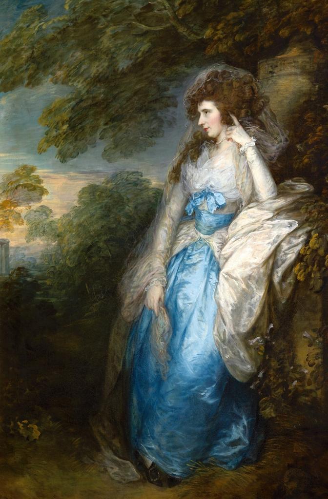 Thomas Gainsborough, Lady Bate-Dudley, vers 1787. Huile sur toile, 221 x 145 cm. Collection particulière, en dépôt à la Tate Britain depuis 1989.