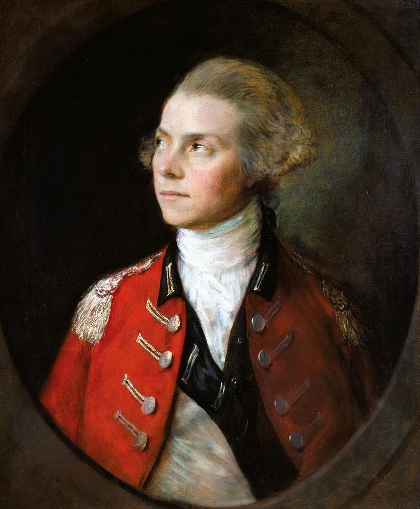 Thomas Gainsborough, Un officier dragon du 16ᵉ régiment de cavalerie légère, vers 1765. Huile sur toile, 73,7 x 59,7 cm. Londres, Tate.