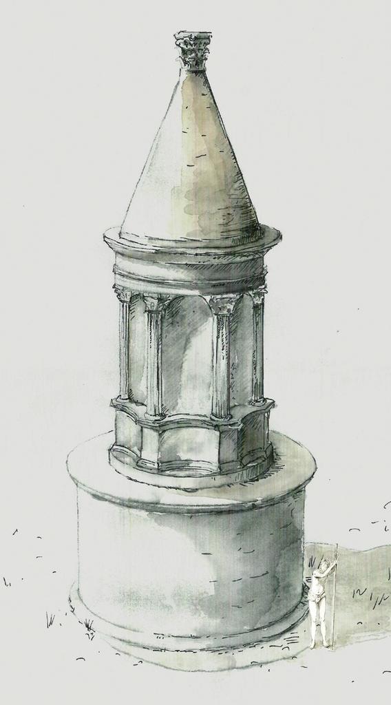 Évocation du mausolée augustéen.