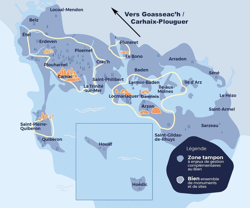 Carte des territoires inscrits sur la Liste du patrimoine mondial de l’UNESCO. 
