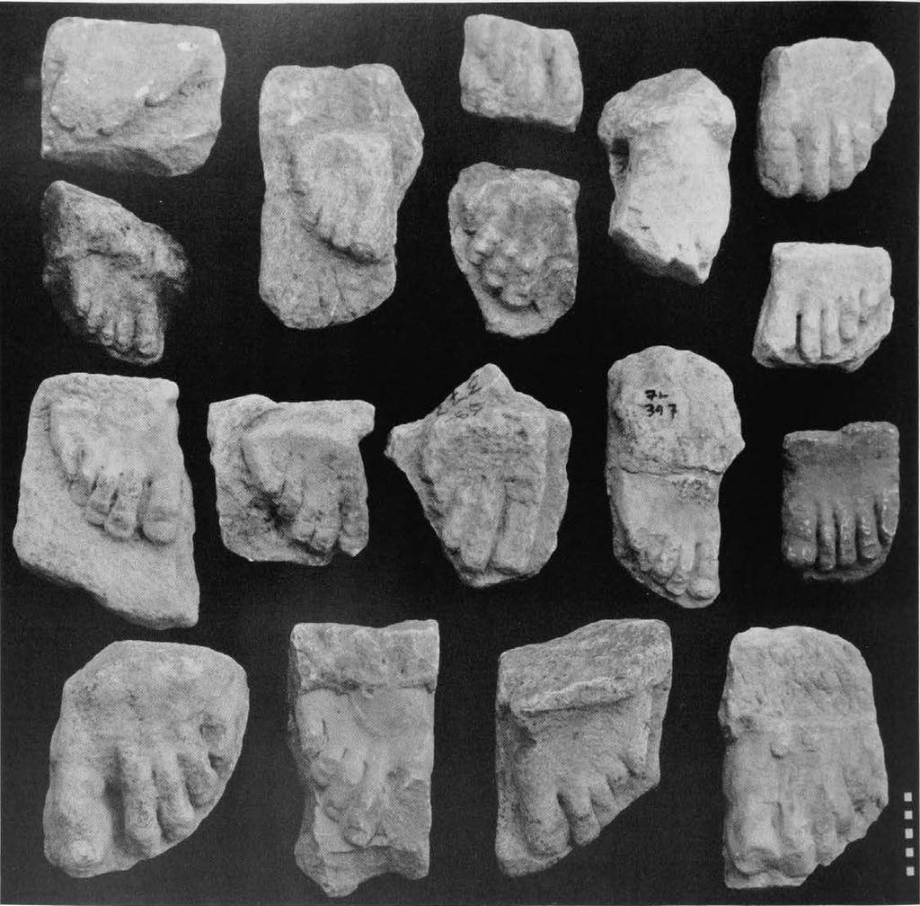 Exercices d’apprentis trouvés dans l’atelier de sculpteur d’Aphrodisias.