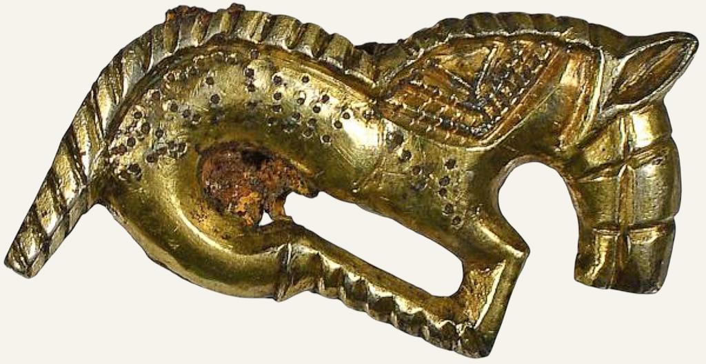 Fibule en argent doré. Fin Ve siècle – début VIe siècle.